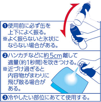 冷んやり氷スプレー・使用方法